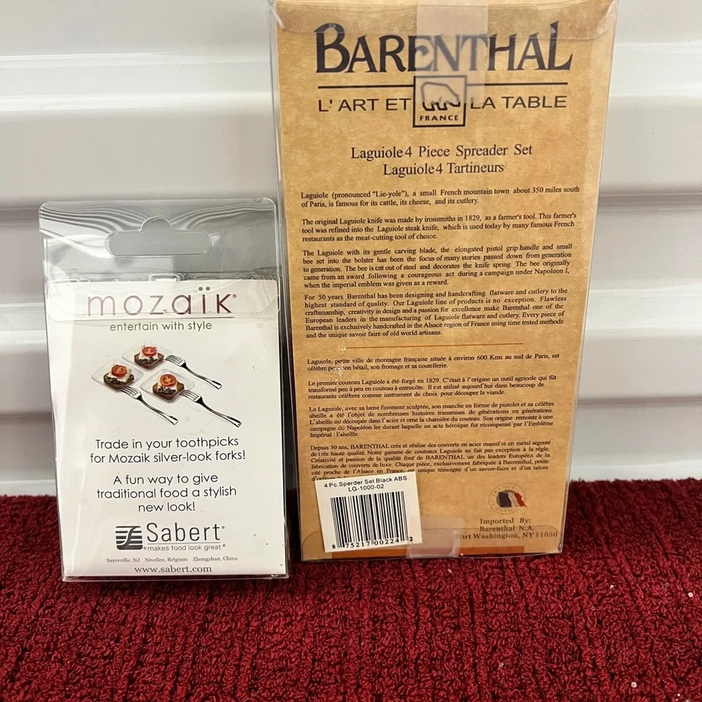 Barenthal Laguiole Spreader Knife Set & Mozaïk Appetizer Forks – New
